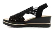 Rieker kilsandaler för damer 67465-00 svart - Rieker sandals - 138154 - 2