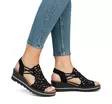 Rieker kilsandaler för damer 67465-00 svart - Rieker sandals - 138154 - 4