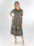 Vero Moda mönstrad klänning O-ringad Calf birch/leo print - Klänningar och tunikor - 138594 - 1