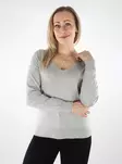 Vero Moda damtröja Happyshine 2Way l.grå/silver - Långärmade tröjor för  damer - 137274 - 1