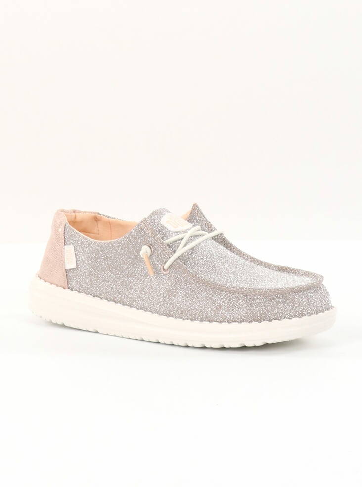 HEYDUDE damskor Wendy Metallic Sparkle roséguld - Promenadskor för damer - 136204 - 1