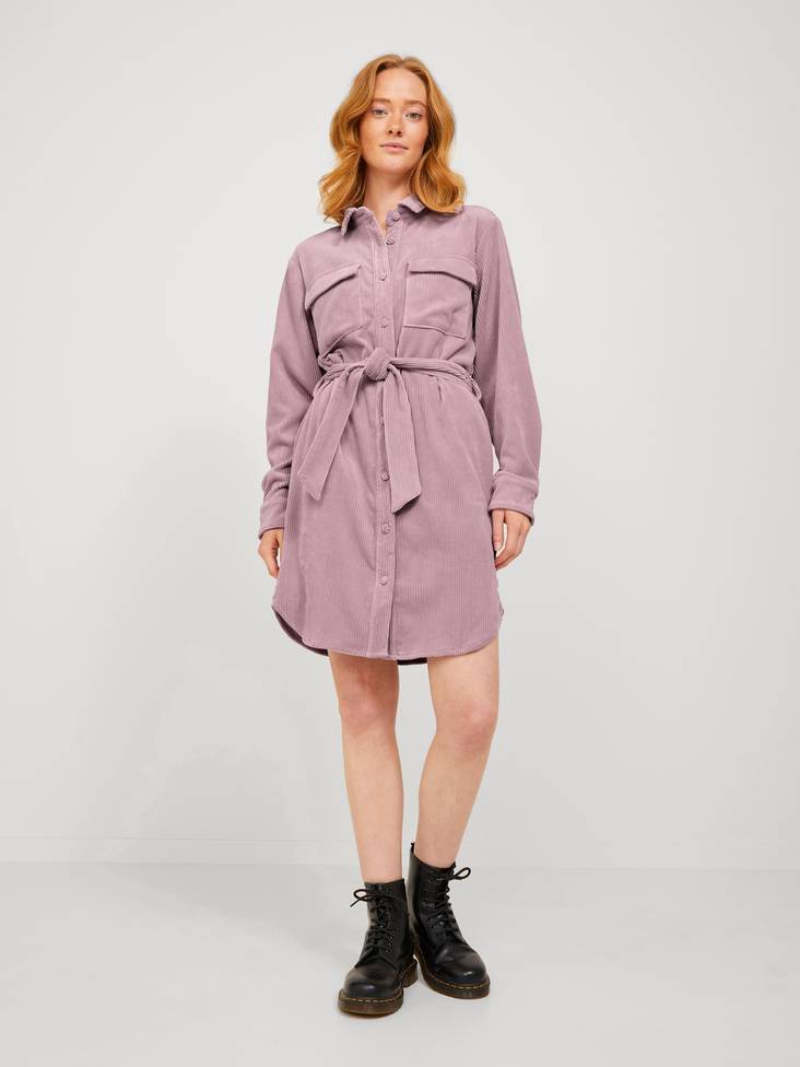 JJXX Klänning Phoebe cord dawn rosa - Skjortor och blusar för damer - 132524 - 1