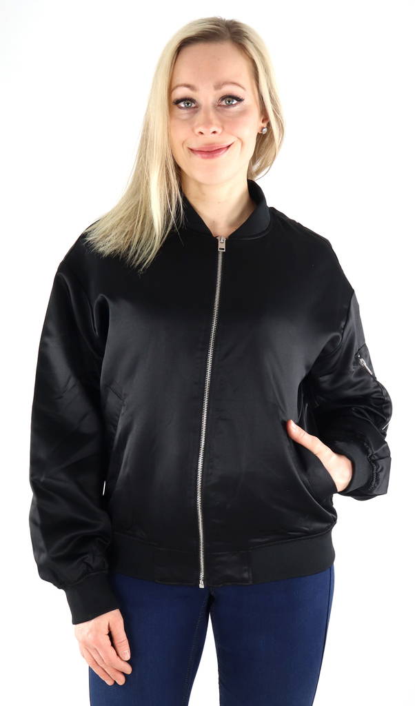JJXX Bomberjacka Madison Satin svart - Lätta jackor för damer - 132794 - 1