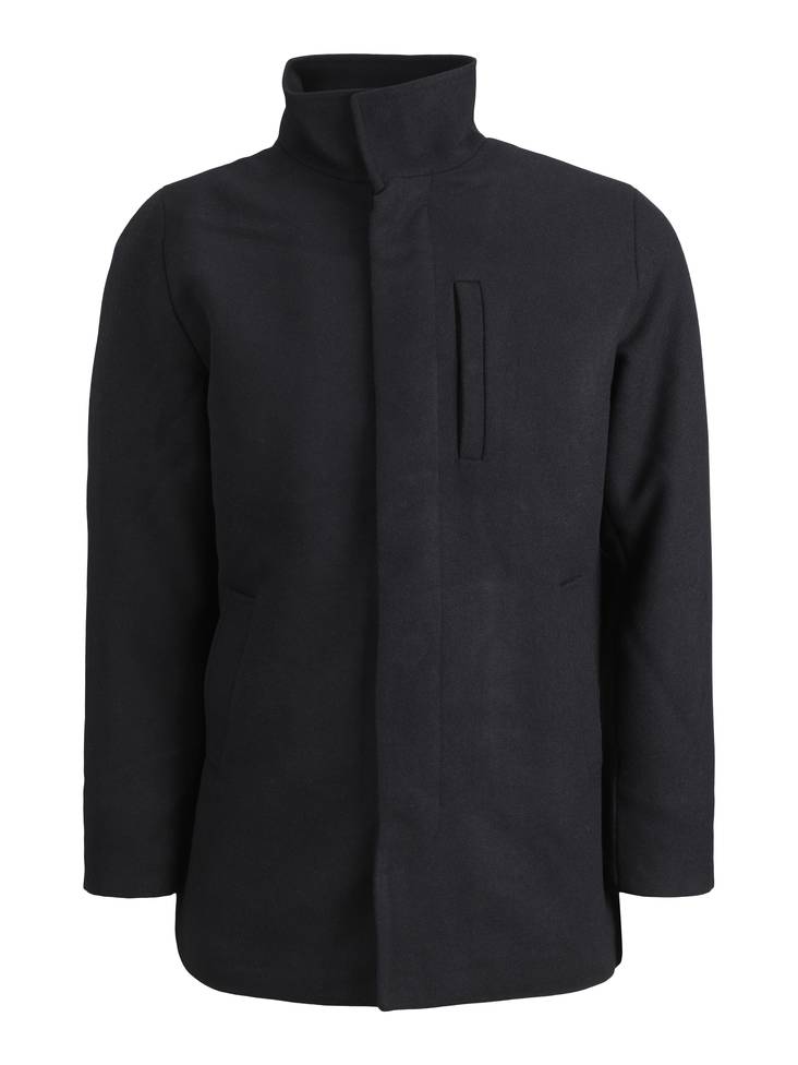 Jack&Jones vattenavvisande svart herr ullkappa Edunham - Jackor och parkas för herrar - 129454 - 1