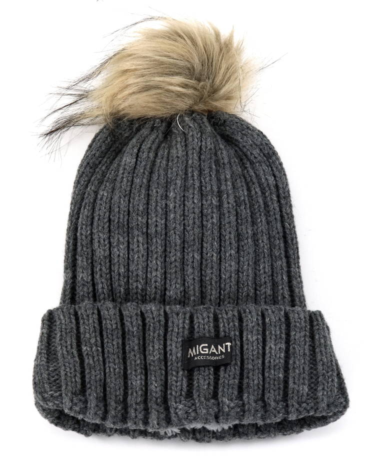 Migant dam stickad mössa tofs fleecefoder NP248 - Accessoarer för damer - 129844 - 1
