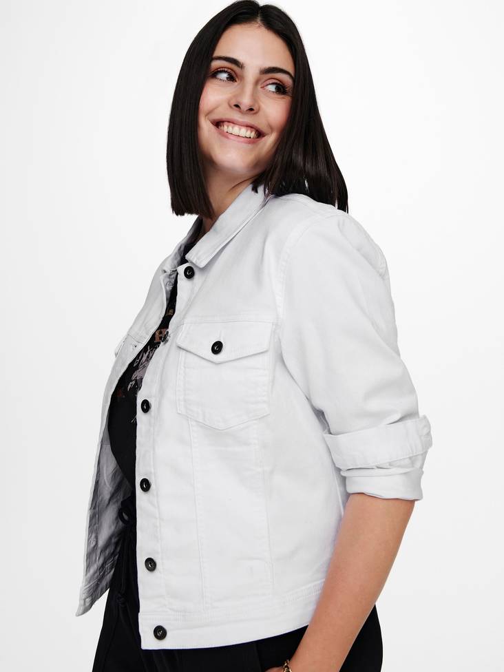 Only Carmakoma Jeansjacka Wespa vit - Jeansjackor för damer - 128574 - 1