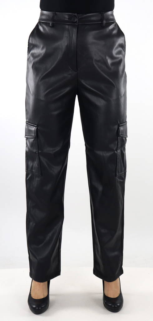 Only Byxor Kim faux cargo svart - Byxor för damer - 134314 - 1