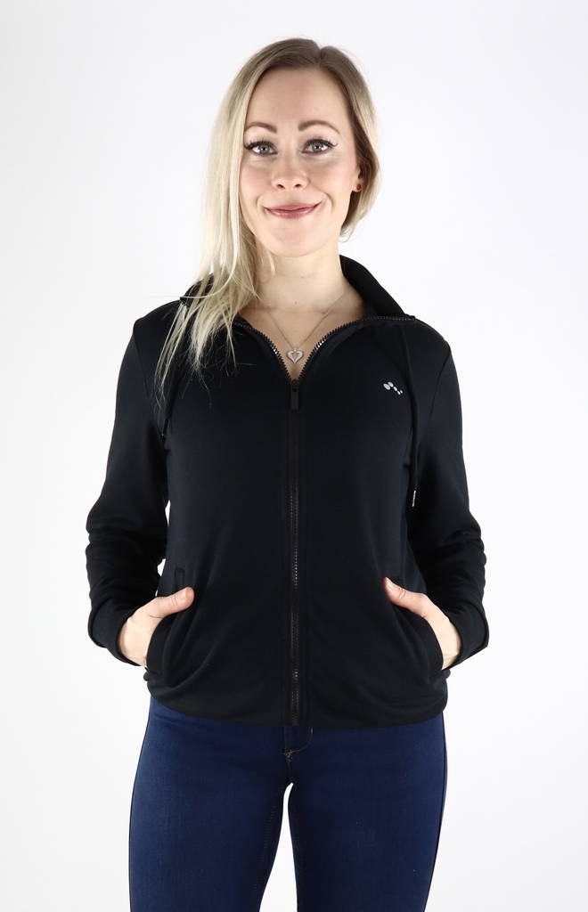 Only Play Collegejacka Elina high neck svart - Sport huvtröjor och sweatshirts för damer - 130024 - 1