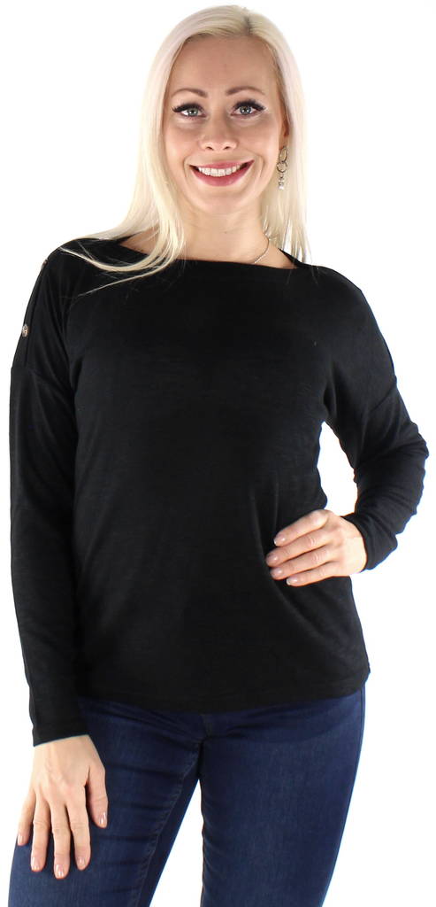 Pieces Tröja Nollie svart - Långärmade tröjor för  damer - 127164 - 1