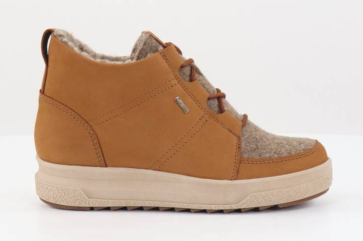 Pomar GoreTex läder ankelboots för dam tan nubuck/filt - Stövletter och kängor för damer - 131914 - 1