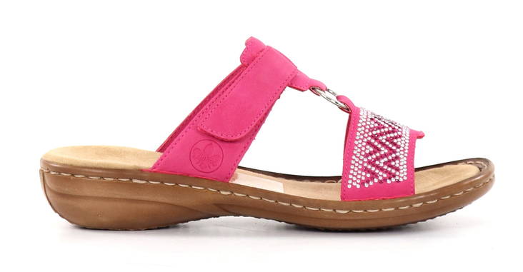 Rieker dam slip-in sandaler 60898-31 fuchsia - Rieker mulor - 135774 - 1