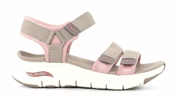 Skechers damsandaler 119305/TPPK ARCH FIT - FRESH BLOOM taupe/rosa - Sandaler för damer - 136454 - 1