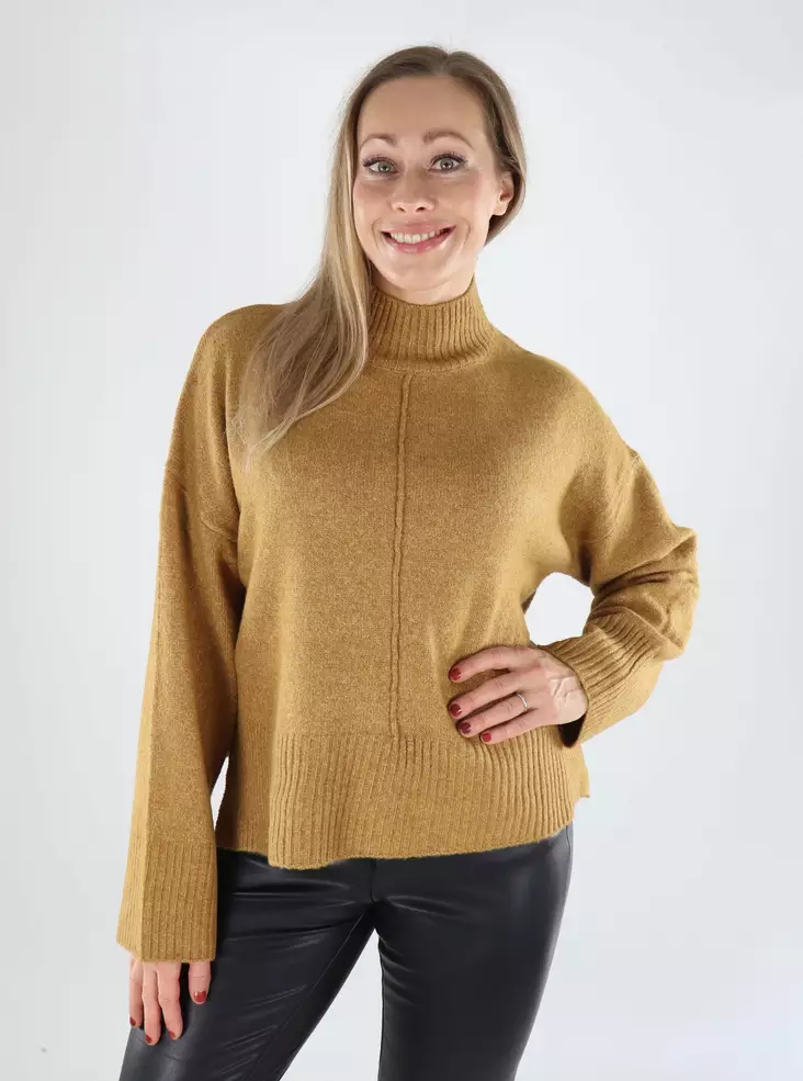 Only damtröja Highneck trätrast - Stickat för damer - 139284 - 1