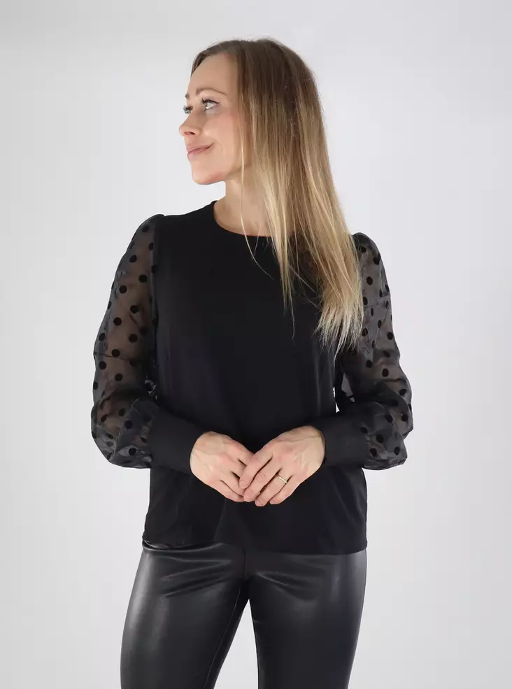 Vero Moda damskjorta Detalj svart - Långärmade tröjor för  damer - 139764 - 1