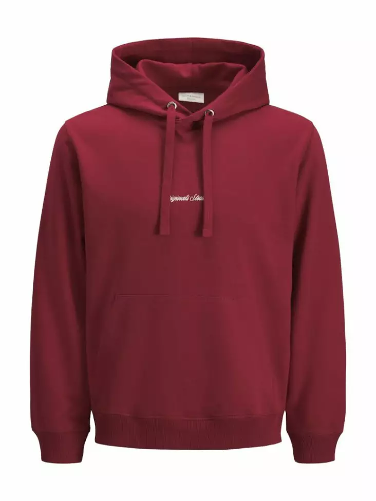 Jack&Jones herrhoodie JORNORREBRO tibetansk röd - Huvtröjor för herrar - 139904 - 1