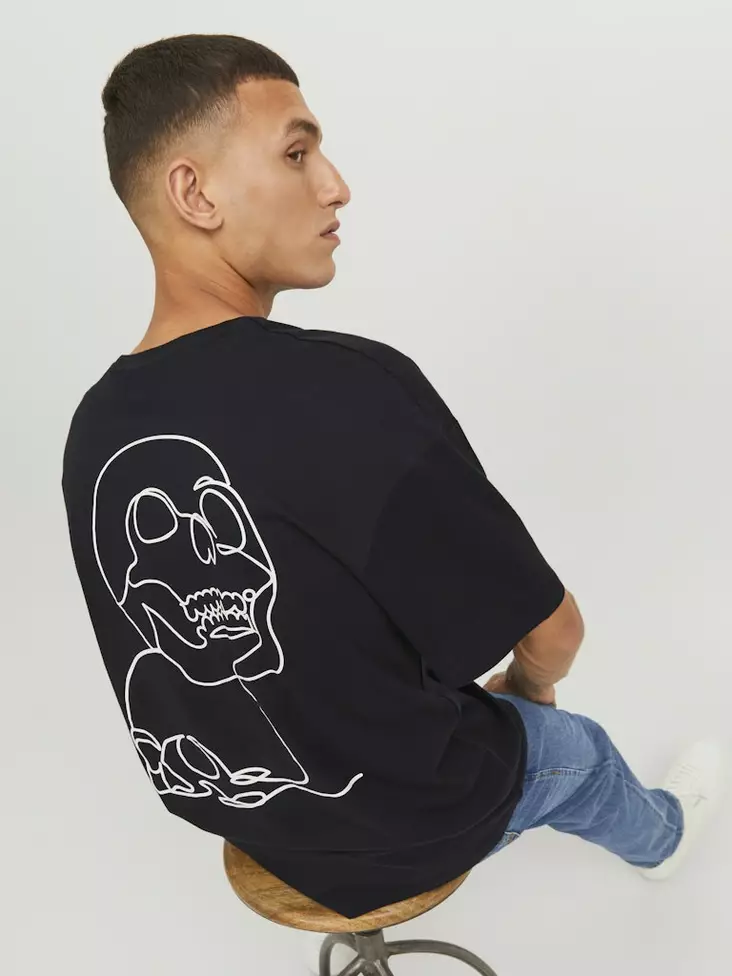 Jack&Jones t-shirt herr T-shirt svart/skalle - T-shirts för herrar - 137574 - 1