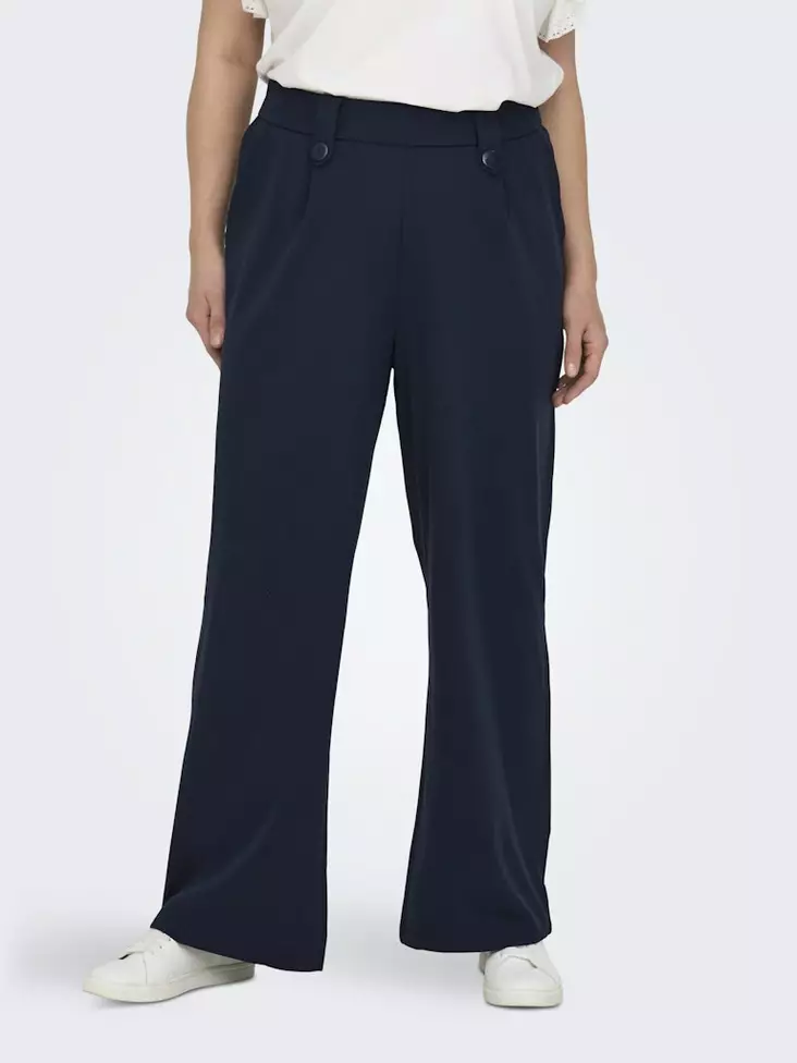 Only Carmakoma plus size byxor Button Pant marinblå blazer - Byxor för damer - 137284 - 1