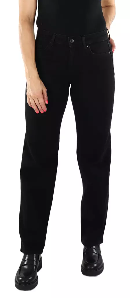 Only damjeans Blush Straight Mid black - Byxor för damer - 136794 - 1