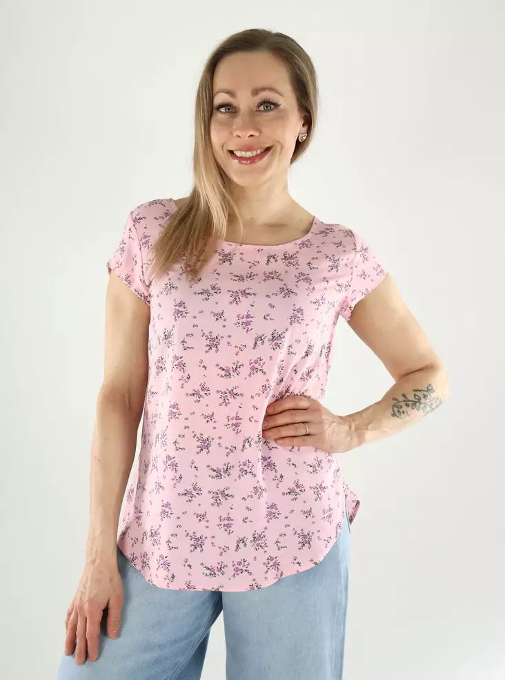 Only t-shirt ONLNOVA romance rosa/petite - T-shirts för damer - 140934 - 1