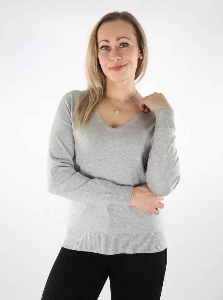 Vero Moda damtröja Happyshine 2Way l.grå/silver - Långärmade tröjor för  damer - 137274 - 1