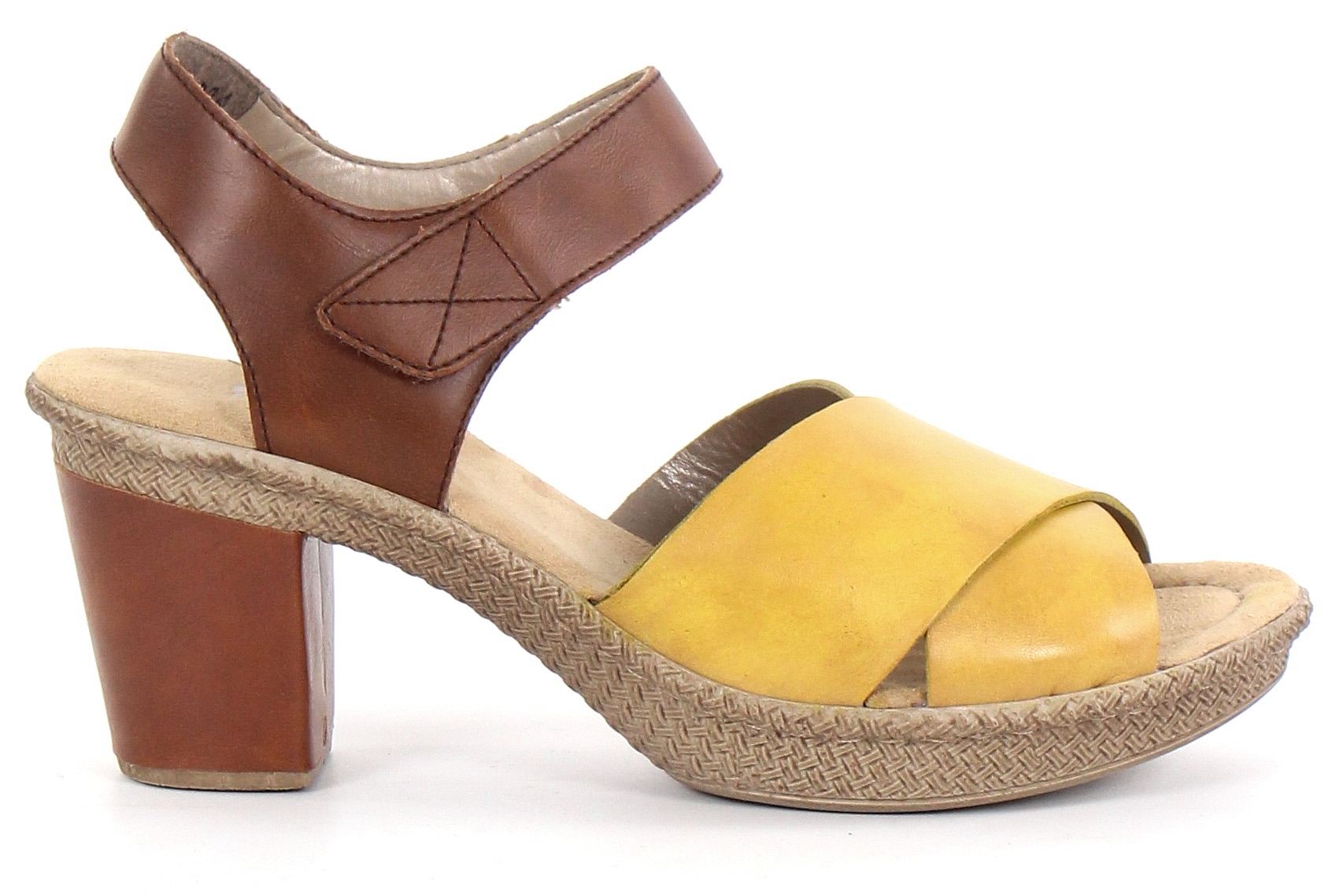 Sandiler Rieker Sandaler 665H1-68 gul - Stilettoshop.se webbutik