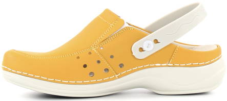 Maskintvättbara arbetsskor läder gul - Arbetsskor för damer - 126365 - 2