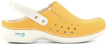 Maskintvättbara arbetsskor läder gul - Arbetsskor för damer - 126365 - 1
