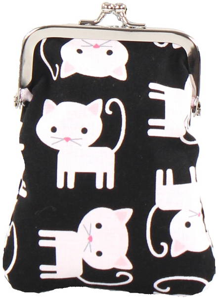 Nabo Börs K529 Katt svart/vit - Plånböcker - 123535 - 1
