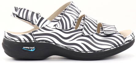 Nursing Care Maskintvättbar sandaler läder WG18F81 zebra - Arbetsskor för damer - 132515 - 1
