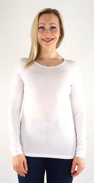 Only Shirt Live love o-neck vit - Långärmade tröjor för  damer - 133305 - 1