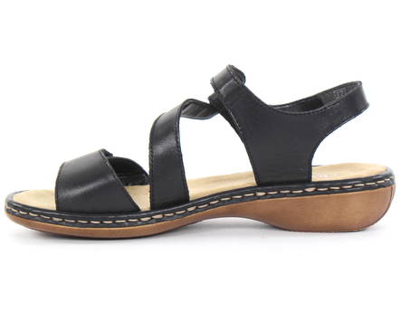 Rieker dam Sandaler i läder 659C7-00 svart - Rieker sandals - 130145 - 2