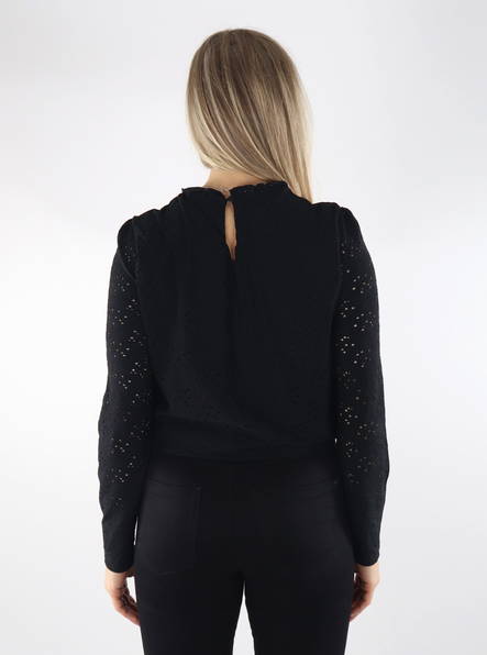 Vila Paulina damskjorta svart - Långärmade tröjor för  damer - 134875 - 2