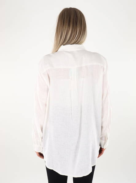 Only damskjorta Tokyo Linen ljus vit - Skjortor och blusar för damer - 135805 - 2