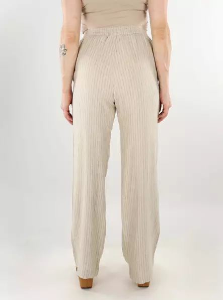 JJXX linnebyxor Summer feather gray/pinstripe - Byxor för damer - 138365 - 2