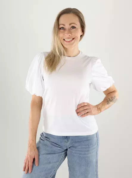 Pieces t-shirt i klarvit - T-shirts för damer - 141195 - 1