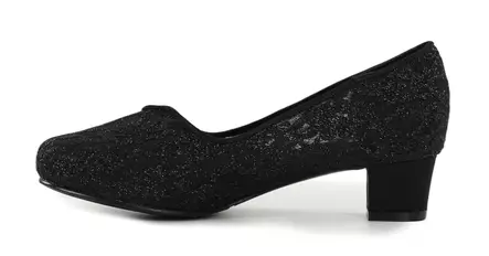Chantana pumps med bred läst 660-82 svart/spets - Klackskor och pumps - 139305 - 2