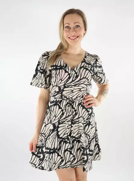 JDY A-linjeklänning Troya Short tapioka/svart - Klänningar och tunikor - 138775 - 1