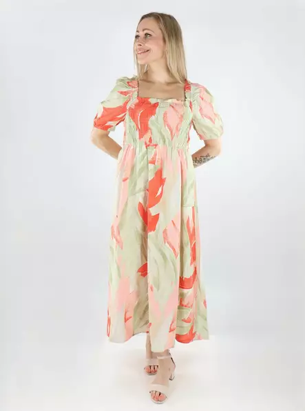 JDY midiklänning Smock sandskal/rosa - Klänningar och tunikor - 138545 - 1