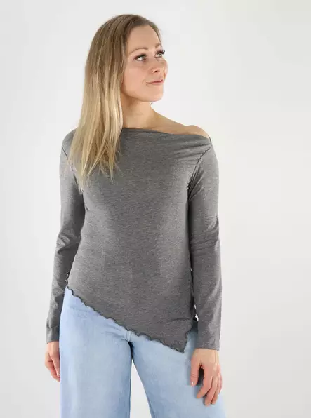 JJXX skjorta asymmetrisk mörkgrå - Långärmade tröjor för  damer - 140805 - 1