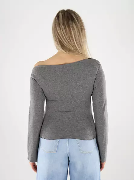 JJXX skjorta asymmetrisk mörkgrå - Långärmade tröjor för  damer - 140805 - 2