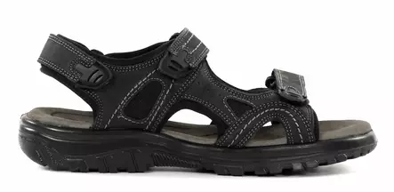 Migant lädersandaler för herr L931-2 svarta - Sandaler för herrar - 136535 - 1