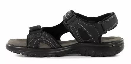 Migant lädersandaler för herr L931-2 svarta - Sandaler för herrar - 136535 - 2
