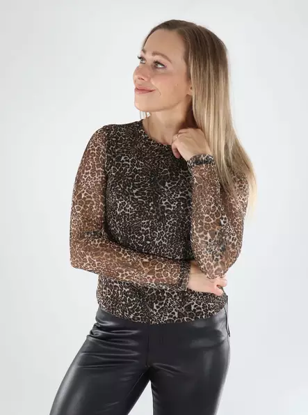 Only dam meshskjorta Nova Mesh sierra/breaker leo - Långärmade tröjor för  damer - 139195 - 1