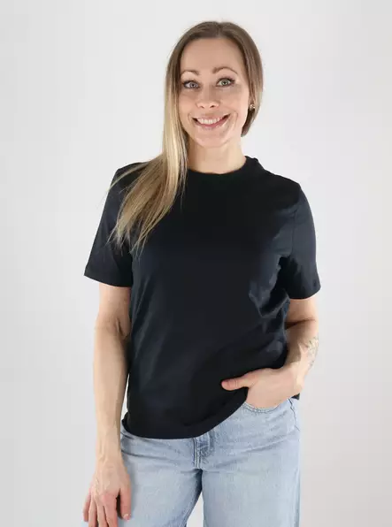 Only dam t-shirt Luxe Top svart - T-shirts för damer - 140165 - 1