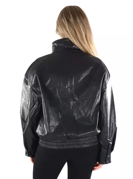 Only jacka FULL LEATHER OVZ svart - Skinnjackor och PU-jackor för damer - 141495 - 2