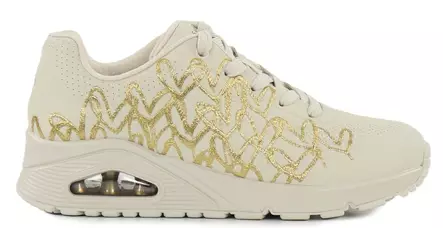 Skechers Sneakers 177975/NTGD UNO - GOLDEN HEART Naturlig/Guld - Skechers sneakers - 141455 - 1