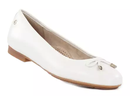 Tamaris Comfort ballerinor med bred läst 82102-42 100 vita - Ballerinaskor - 140185 - 1