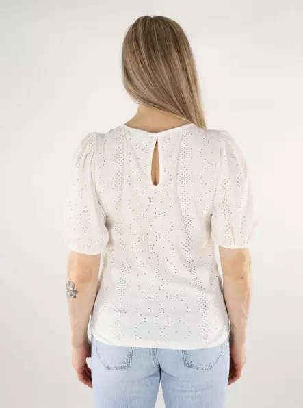 Vila dam t-shirt O-hals optisk snö - T-shirts för damer - 138075 - 2
