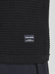 Jack & Jones herr stickad polotröja Wind rollneck, svart, naturvit - Stickat för herrar - 129805 - 4