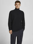 Jack & Jones herr stickad polotröja Wind rollneck, svart, naturvit - Stickat för herrar - 129805 - 1